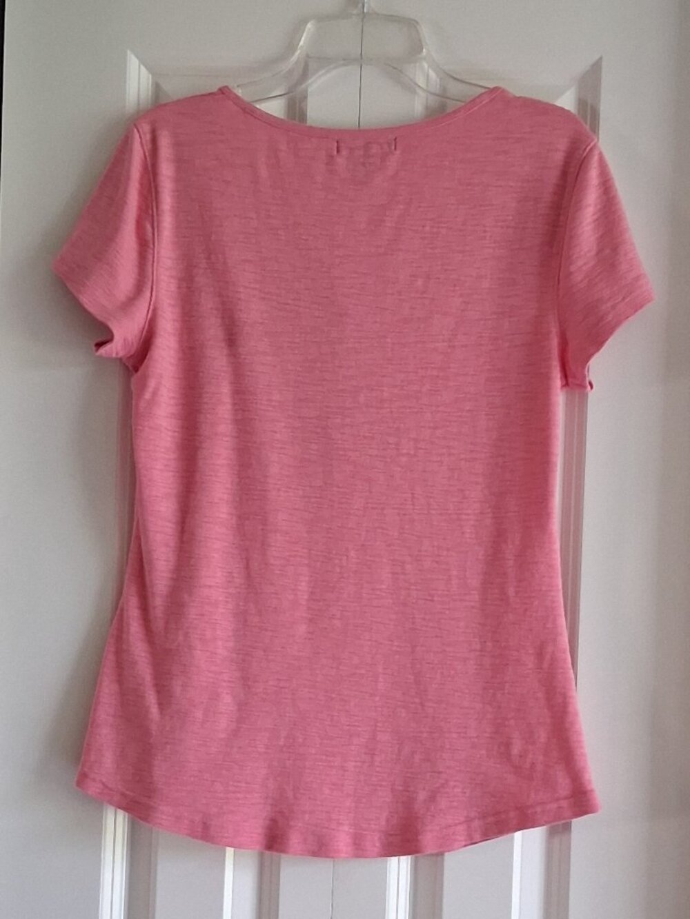 CHAPS Pink Short Sleeve Henley Button Tee Women's Size M - Picture 5 of 11